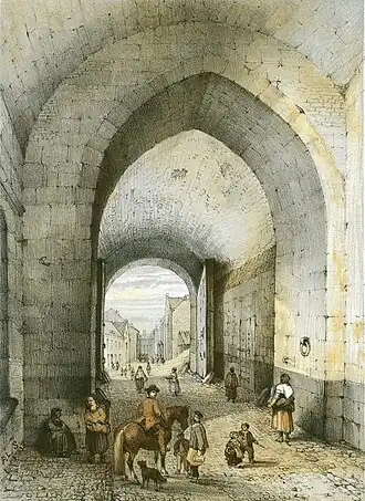 Tongersepoort (lithografie A. Schaepkens, 1857)