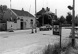 Afgebroken douanekantoor bij de grens met België, 1961