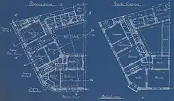 Blauwdruk politiebureau-hulppostkantoor, 1905/06