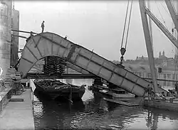 Herstel Wilhelminabrug, aug. 1940