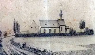 Oude kerk en pastorie (Jan Brabant, midden 19e eeuw)