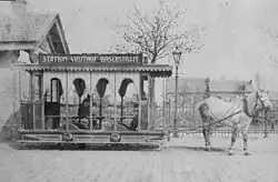 Paardentram bij Station Staatsspoor, 1907