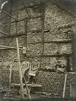 Vakwerkgevel Grote Staat 5 of 7, kort voor de sloop, 1931