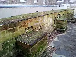 Opgegraven fundering stadsmuur