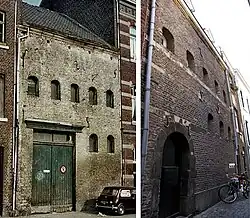 Vm. jeneverstokerij met gevel Waterpoort en Kaleminkstraat