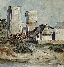 Ruïne Antonietenklooster te Maastricht. J.J. Destrée