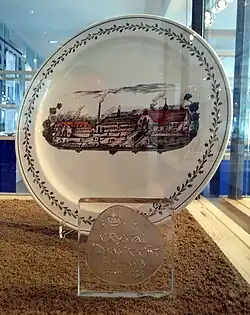 Herdenkingsbord aardewerk-fabriek Petrus Regout