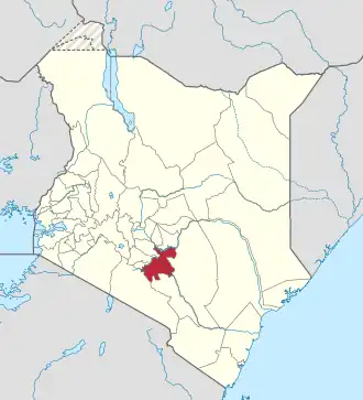 Kaart van Machakos County
