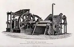 Een suikermolen op stoomkracht, 1862