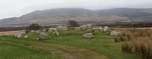 Machrie Moor: cirkel 5, bestaande uit een dubbele ring, is bijgenaamd Fingal's Cauldron Seat