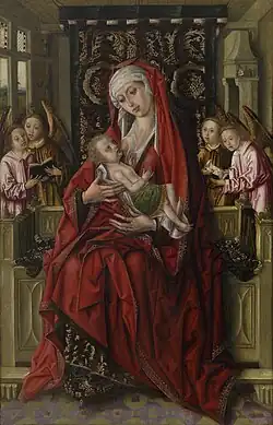 Meester van Álvaro de Luna, Madonna lactans, ca. 1490, Museo Nacional del Prado, Madrid[6]