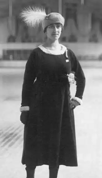 Magda Julin tijdens de Olympische Zomerspelen 1920