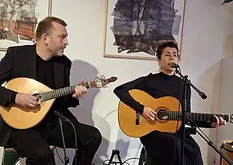 Magda Mendez en Ward Veenstra in cultuur-lokaal De Ketel, Hilvarenbeek