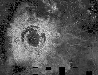 Radarbeeld van de ruimtesonde Magellan