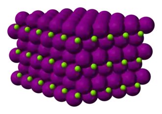 Kristalstructuur van magnesiumjodide ■&nbsp;Mg2+ ■&nbsp;I−