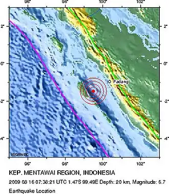 Aardbeving Sumatra augustus 2009