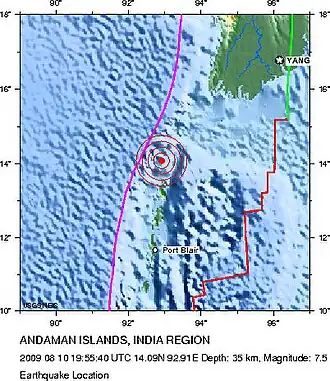 Aardbeving Andamanen 2009