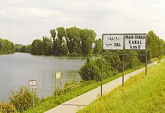 Het Main-Donaukanaal bij km 0
