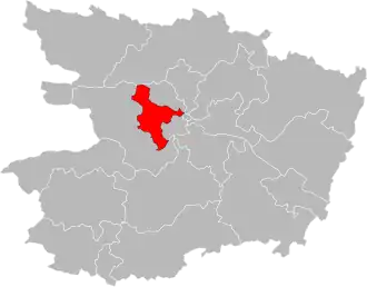 Locatie van het kanton