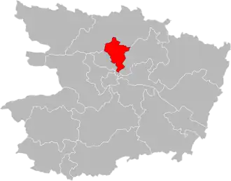 Locatie van het kanton