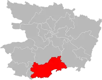 Locatie van het kanton