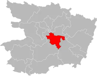 Locatie van het kanton