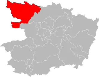 Locatie van het kanton