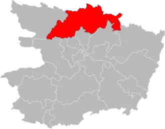 Locatie van het kanton