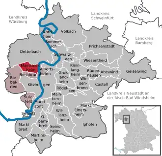 Kaart van Mainstockheim