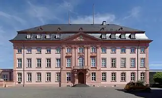 Het parlementsgebouw (Deutschhaus) in Mainz