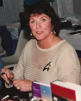 Majel Barrett speelt Number One in de pilotaflevering van de oorspronkelijk Star Trek-serie