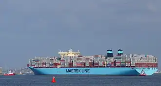 De Majestic Maersk in Rotterdam in 2014
