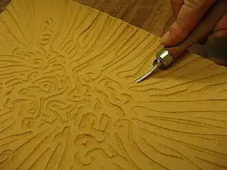 Het snijden met een guts