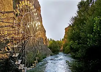 Waterrad in het district Darende