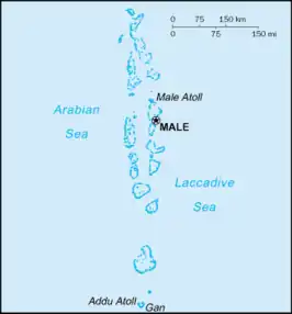 Kaart van Malediven