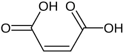 Structuurformule van maleïnezuur