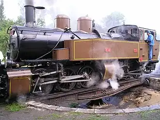 Locomotief van de Chemin de Fer du Vivarais