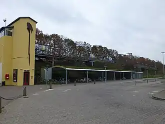 Het stationsplein aan de zuidkant