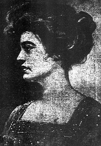 Martha Borthwick, krantenfoto uit 1911