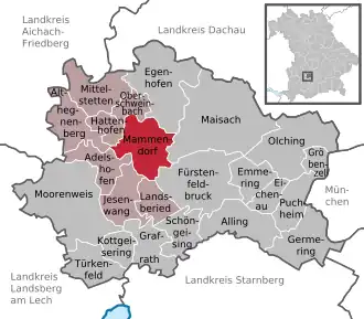 Kaart van Mammendorf