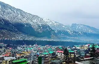 Uitzicht op Manali