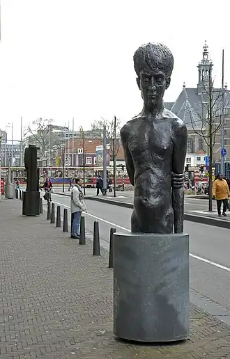 Mansportret voor De beeldengalerij van Peter Struycken, Spui, Den Haag