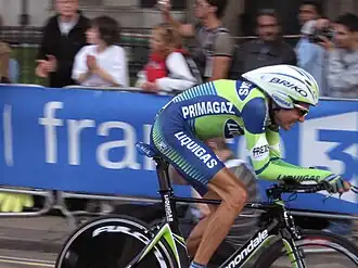 Manuel Beltrán in de proloog van de Ronde van Frankrijk 2007