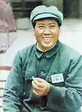 Mao Zedong ca. 1950, met een platte pet