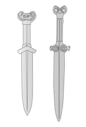 Maoqinggou-dolken in Scythische stijl, 6e eeuw v.Chr.