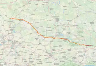 Spoorlijn Węgliniec - Roßlau op de kaart