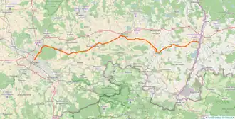 Spoorlijn Görlitz - Dresden-Neustadt op de kaart