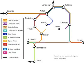 Het keerlusviaduct bij Brusio op de Berninabahn