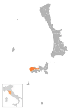 Locatie van Marciana in Livorno (LI)