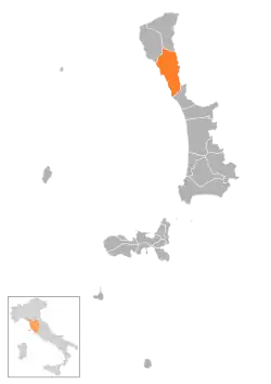 Locatie van Rosignano Marittimo in Livorno (LI)